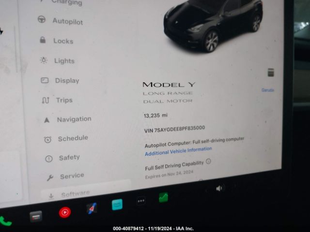 7SAYGDEE8PF835000 Tesla Model Y Awd/long Range Dual Motor All-wheel Drive