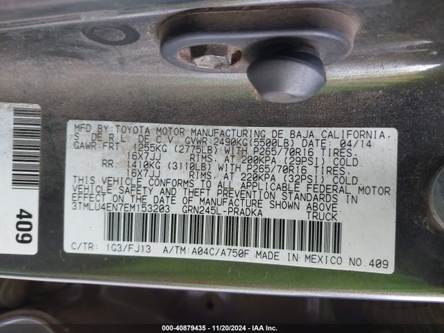 Toyota Tacoma Double Cab 2014 3TMLU4EN7EM153203 Image 9