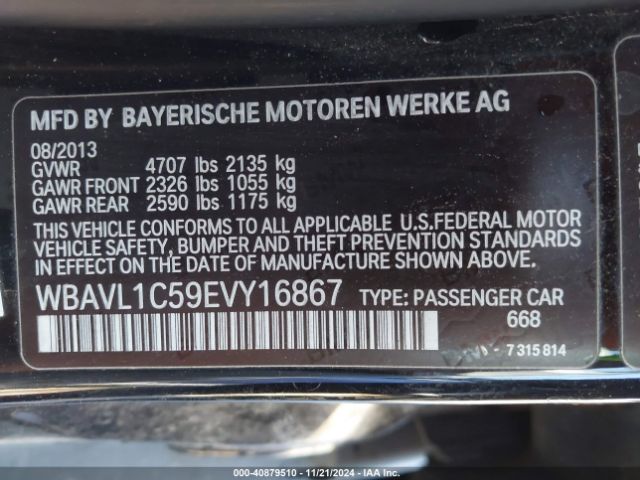 WBAVL1C59EVY16867 BMW X1 Xdrive28i