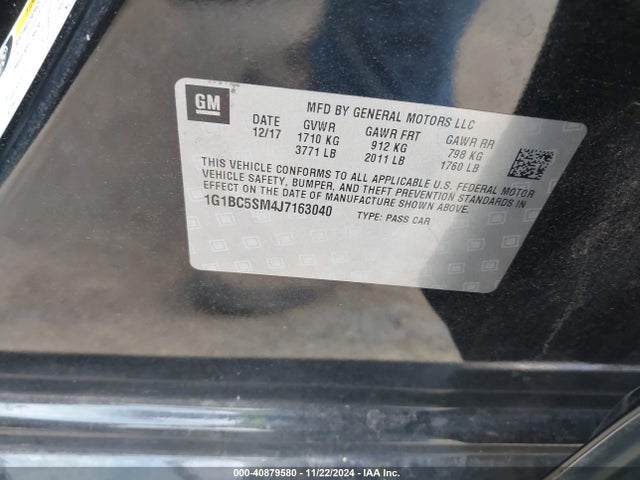 Chevrolet Cruze Ls Auto 2018 1G1BC5SM4J7163040 Image 9