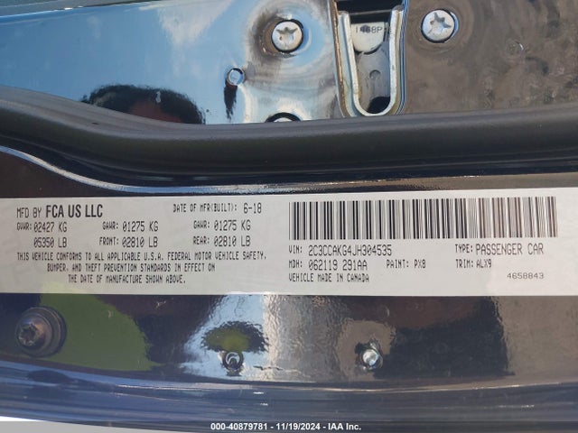 2C3CCAKG4JH304535 Chrysler 300 Limited Awd