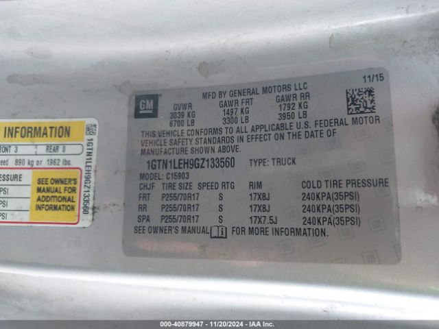 1GTN1LEH9GZ133560 GMC SIERRA 1500