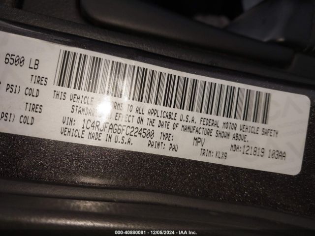 1C4RJFAG6FC224500 Jeep Grand Cherokee Altitude
