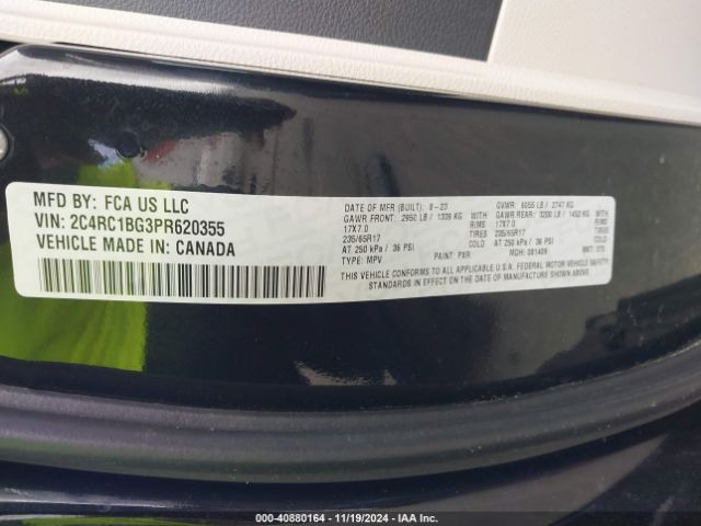 2C4RC1BG3PR620355 Chrysler Pacifica Touring L