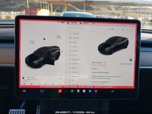 5YJYGDEF6MF306484 Tesla Model Y Performance Dual Motor All-wheel Drive
