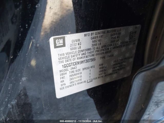 1GCGTCEN9H1307569 Chevrolet Colorado Lt