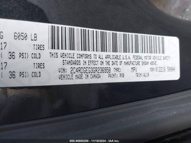 2C4RDGEG3GR236958 Dodge Grand Caravan R/t
