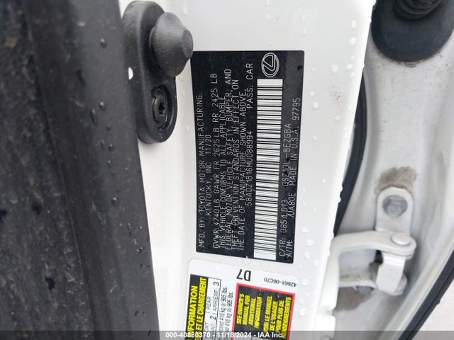 Lexus ES 350 2021 58ADZ1B16MU088994 Image 9
