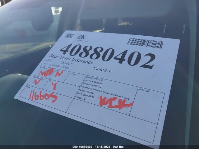 Dodge Journey Sxt 2015 3C4PDCBB5FT708551 Image 17