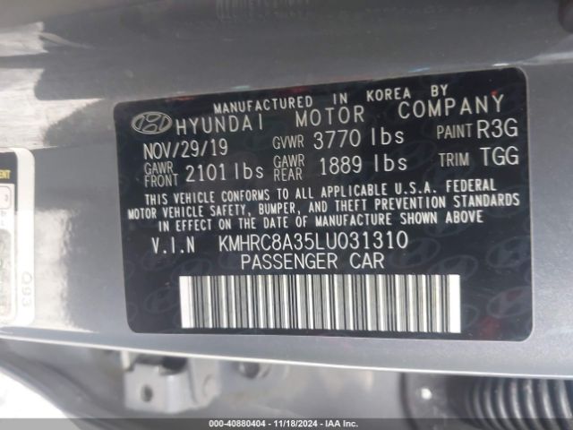 KMHRC8A35LU031310 Hyundai Venue Sel