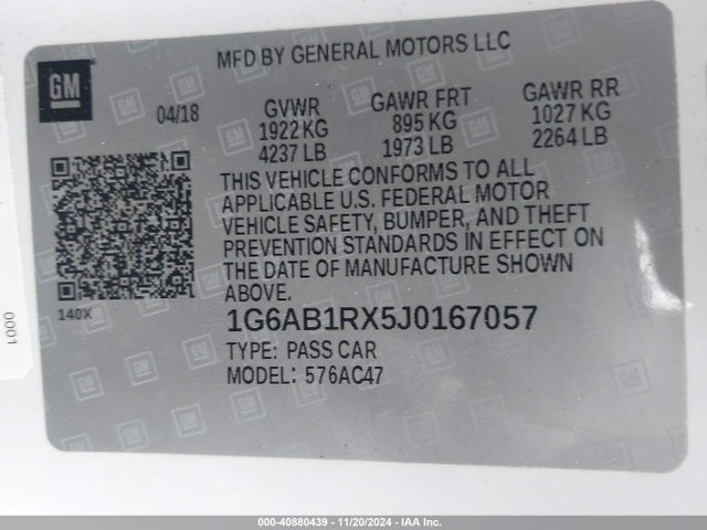 2018 CADILLAC ATS 1G6AB1RX5J0167057 Photo 8