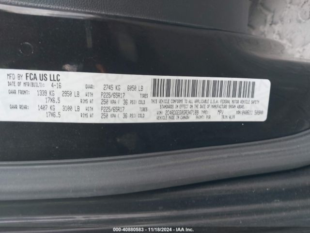 2C4RDGEG0GR347189 Dodge Grand Caravan R/t