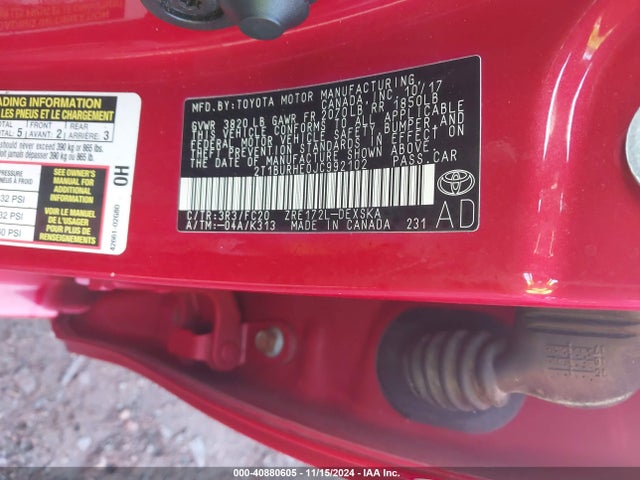 Toyota COROLLA SE 2018 2T1BURHE0JC992102 Image 9