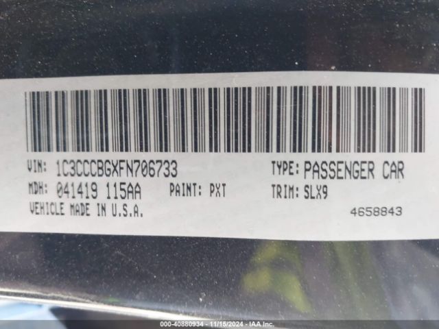 1C3CCCBGXFN706733 Chrysler 200 S