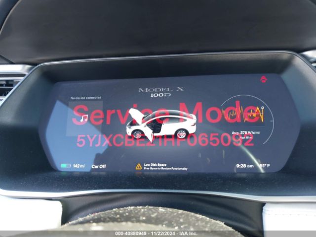 5YJXCBE21HF065092 Tesla MODEL X