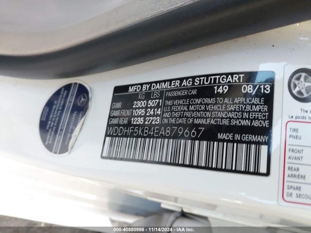 WDDHF5KB4EA879667 Mercedes-Benz E 350