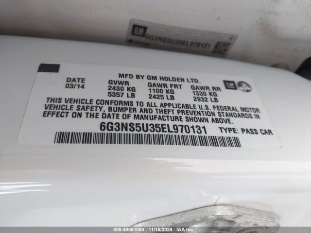 6G3NS5U35EL970131 Chevrolet Caprice Police