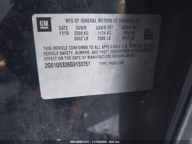 2G61U5S36G9133751 Cadillac Xts W20 Livery Package