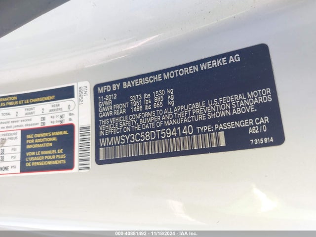 2013 MINI ROADSTER WMWSY3C58DT594140 Photo 8