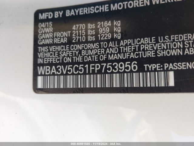 WBA3V5C51FP753956 BMW 428i