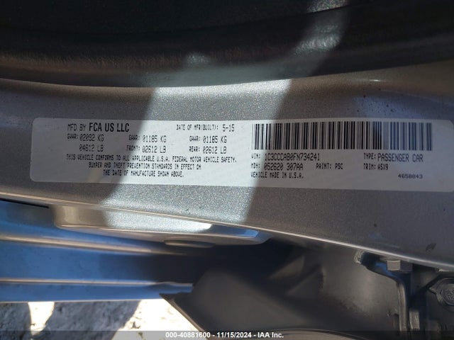 1C3CCCAB0FN734241 Chrysler 200 Limited