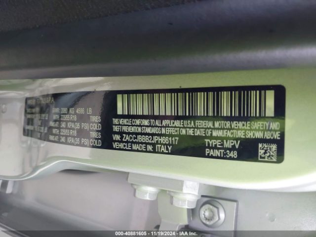 ZACCJBBB2JPH66117 Jeep Renegade Altitude 4x4