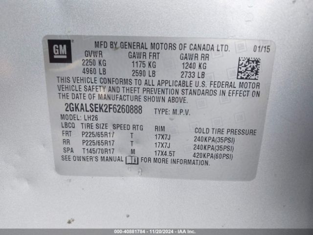 2GKALSEK2F6260888 GMC Terrain Slt-1