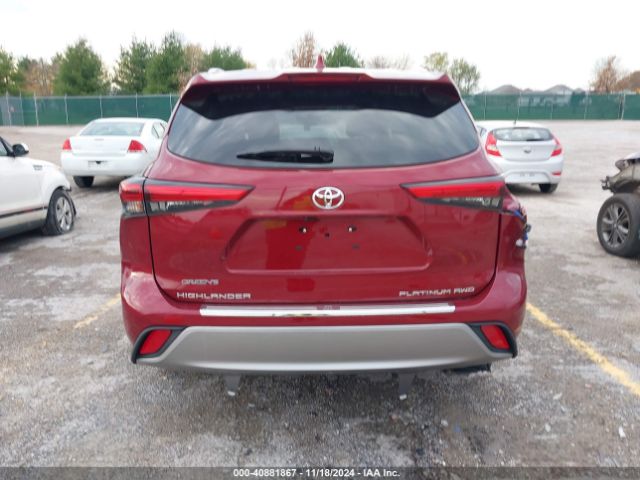 5TDFZRBH1MS093332 Toyota Highlander Platinum