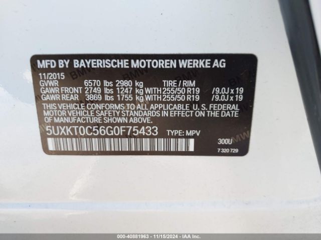 5UXKT0C56G0F75433 BMW X5 Edrive Xdrive40e