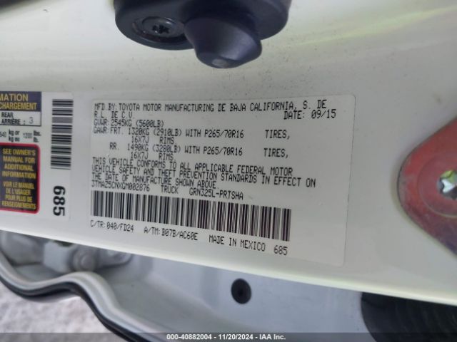 3TMAZ5CNXGM002876 Toyota Tacoma Trd Off Road
