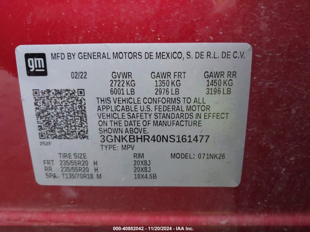 Chevrolet Blazer Awd 2lt 2022 3GNKBHR40NS161477 Image 9