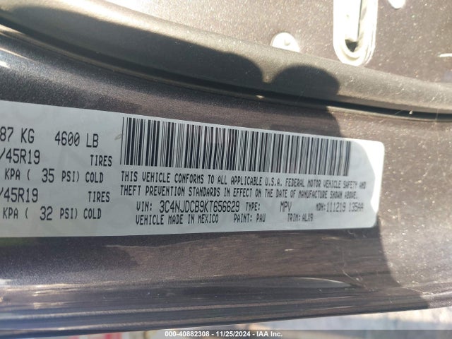 Jeep Compass Limited 4x4 2019 3C4NJDCB9KT656629 Image 9