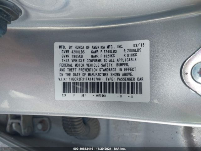 1HGCR2F31FA140708 Honda ACCORD LX