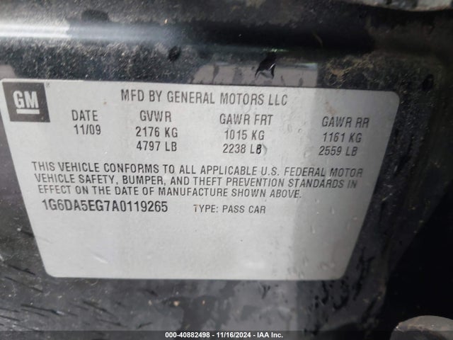 2010 CADILLAC CTS 1G6DA5EG7A0119265 Photo 8