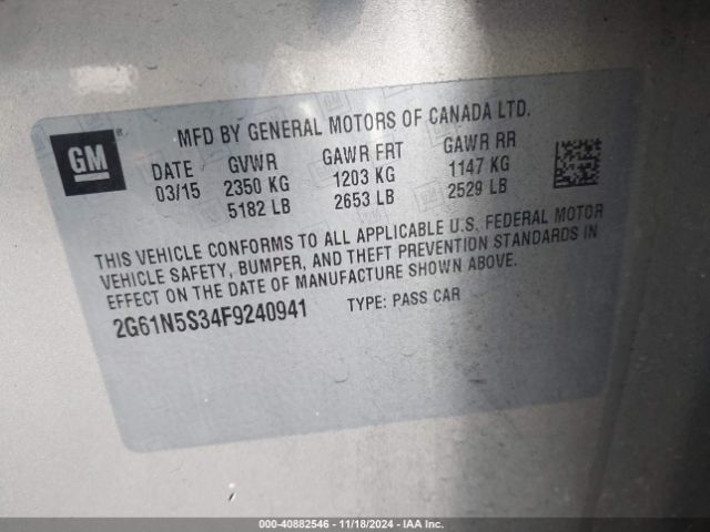 2G61N5S34F9240941 Cadillac XTS LUXURY