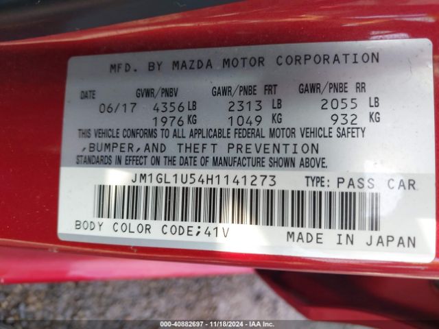 JM1GL1U54H1141273 Mazda Mazda6 Sport