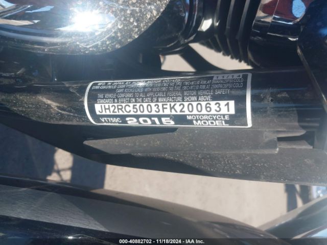 2015 HONDA VT750 JH2RC5003FK200631 Photo 9
