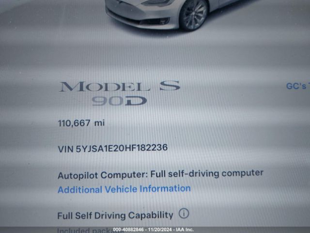 5YJSA1E20HF182236 Tesla Model S 100d/60d/75d/90d/p100d