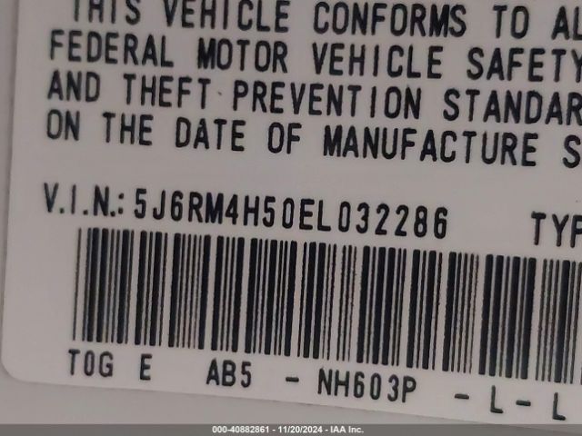 5J6RM4H50EL032286 Honda CR-V EX