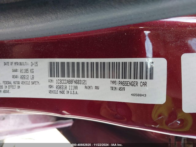 Chrysler 200 Limited 2015 1C3CCCAB8FN683121 Image 9