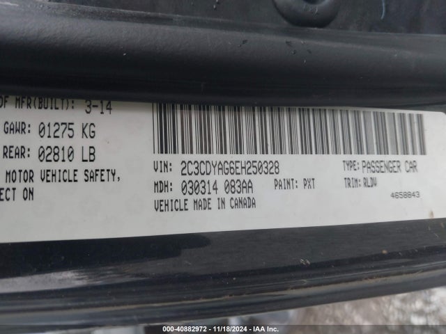 2C3CDYAG6EH250328 Dodge Challenger Sxt Plus