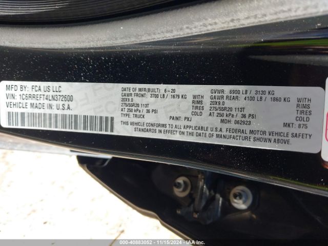 1C6RREFT4LN372600 RAM 1500 Big Horn  4x2 5'7 Box