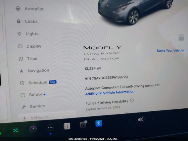 7SAYGDEE5PA188729 Tesla Model Y Awd/long Range Dual Motor All-wheel Drive