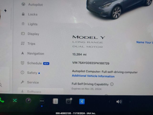 7SAYGDEE5PA188729 Tesla Model Y Awd/long Range Dual Motor All-wheel Drive