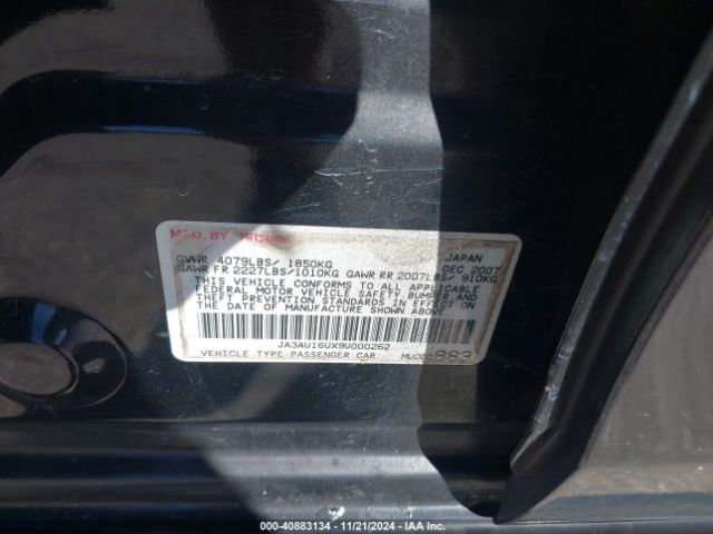 2009 MITSUBISHI LANCER JA3AU16UX9U000262 Photo 8