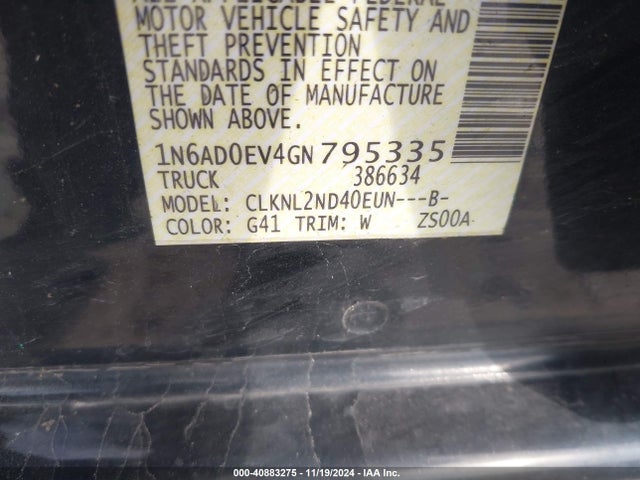Nissan Frontier Sv 2016 1N6AD0EV4GN795335 Image 9