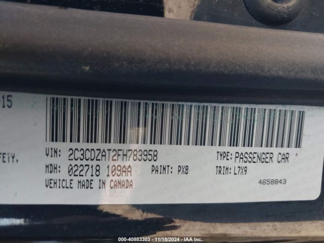 2C3CDZAT2FH783958 Dodge Challenger R/t