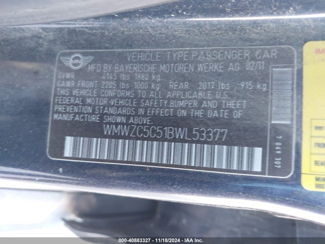 2011 MINI COOPER S COUNTRYMAN WMWZC5C51BWL53377 Photo 8