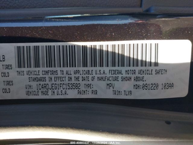 1C4RDJEG1FC153582 Dodge Durango Citadel