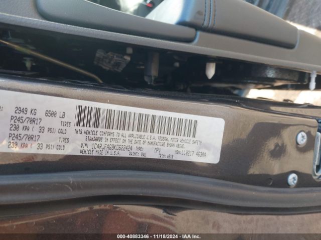 1C4RJFAG9KC622424 Jeep Grand Cherokee Laredo E 4x4